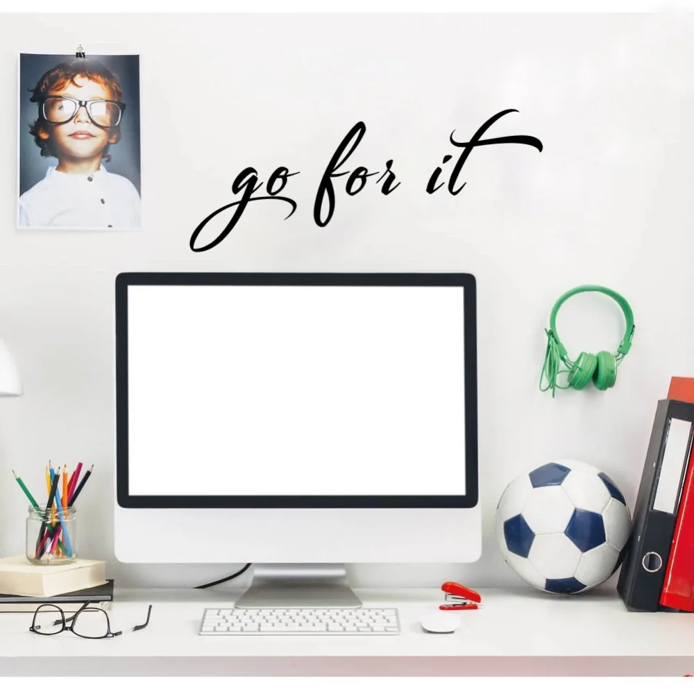 Go For It Motivational Quote Vinyl Wall Decals Laptop Decal Decor