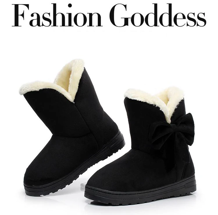 Зимние ботинки; женская модная стильная обувь; однотонные зимние ботинки с круглым носком; женские Теплые ботильоны; женская повседневная обувь