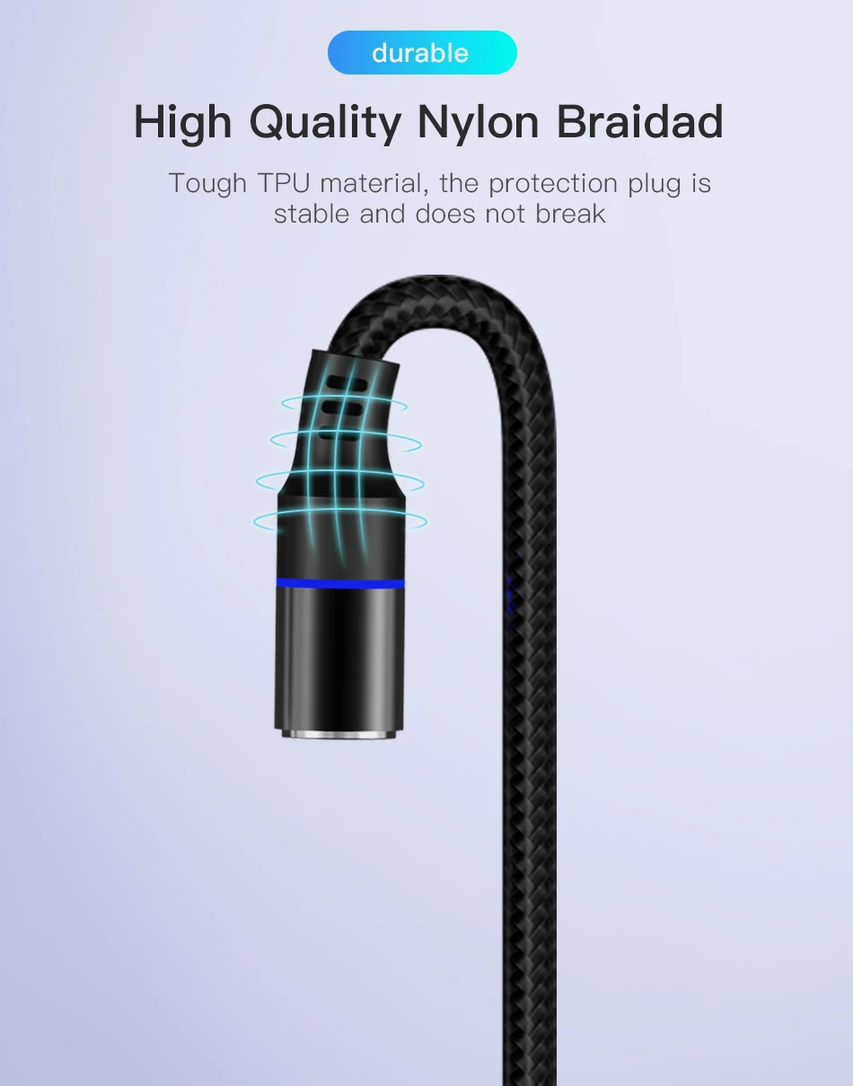 !ACCEZZ 3A Magnetic Cable Fast Charging Data Sync Micro USB Type C Charge Cable For iPhone X XS MAX XR Samsung Xiaomi Redmi Cord (8)