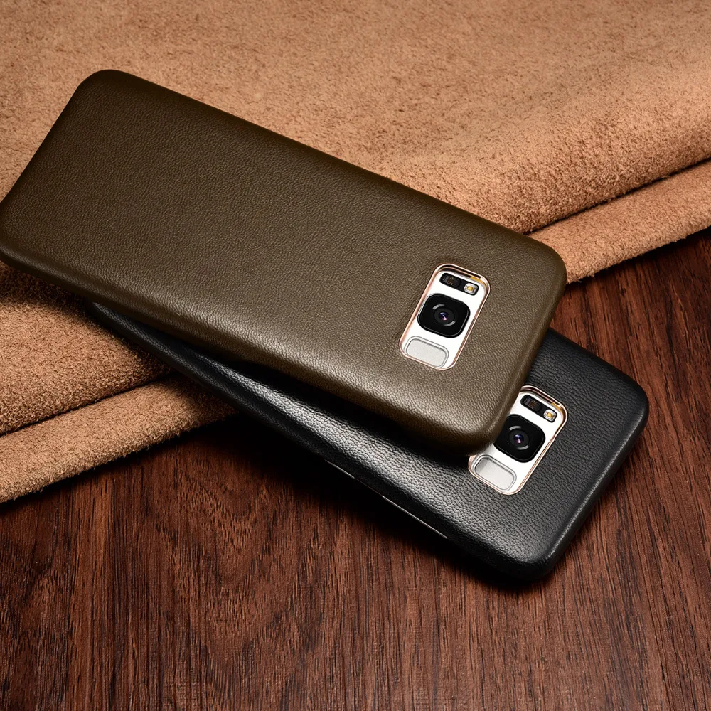 

Icarer Business style 3 Colors Lambskin Leather Case For Samsung Galaxy S8 Case Leather Cover For S8 Plus Back Cover Protective