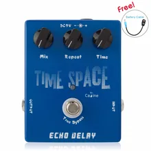 Caline CP-17 педаль для гитары Эффект времени пространство эхо электрическая Цифровая Задержка педаль 600 мс Макс фильтрующая цепь внутри музыкального инструмента