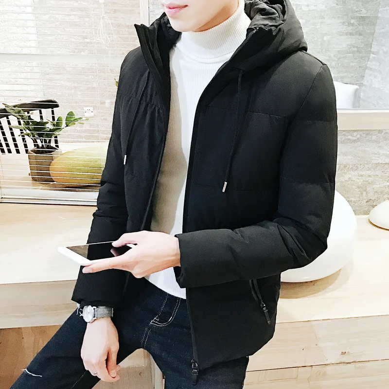  2019 Brand Casual Men Jackets Winter Warm Men's Solid color Cotton Blend Mens Jacket Coats Casual Z
