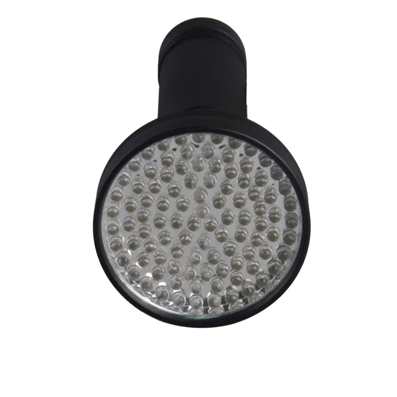 TopCom 395nm 100 LED УФ фонари Мощность ed на 6* AA 395nm Ультрафиолетовый Blacklight фонарик высокое Мощность УФ фонарик