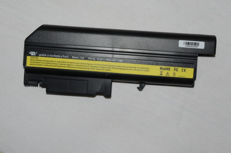 JIGU 6600mah Replacement Laptop Battery For IBM ThinkPad R50 R50E R50P R51 R52 T40 T40P T41 T41P T42 T42P T43 T43P Laptop