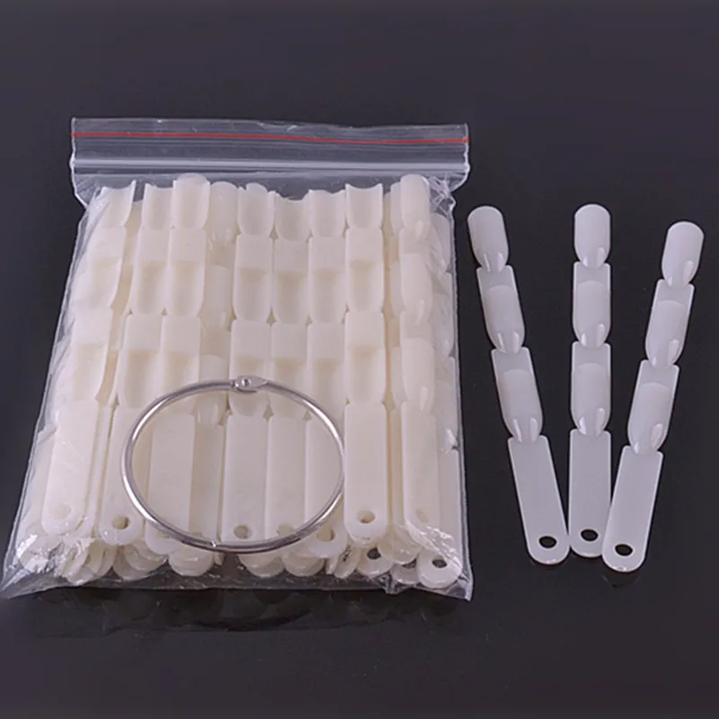 

New Bamboo style color swatches 150 color fan shape Nail art display shelf Polish Card Template False Nail Tips Salon Art Tools