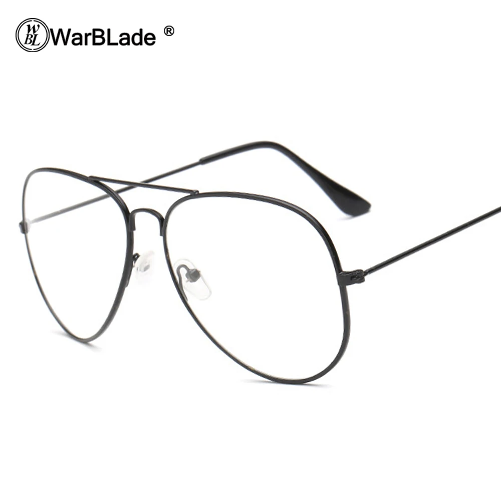 WarBLade, Золотая оправа, солнцезащитные очки для женщин, классические очки, прозрачные линзы, оптические, для женщин и мужчин, очки в стиле пилота