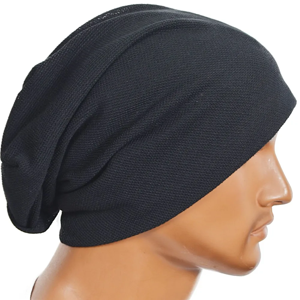 Men Thin Slouchy Beanie Hat Slouchy Skullcap Oversized Summer Cap