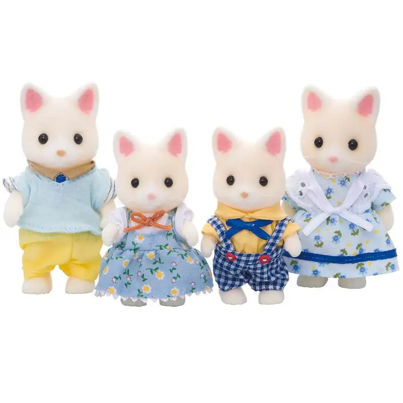 Sylvanian Families кукольный домик пушистая фигурка животного Семейный комплект кролик/медведь/собаки/белки/кошка/овца/обезьяна новинка - Цвет: 4175