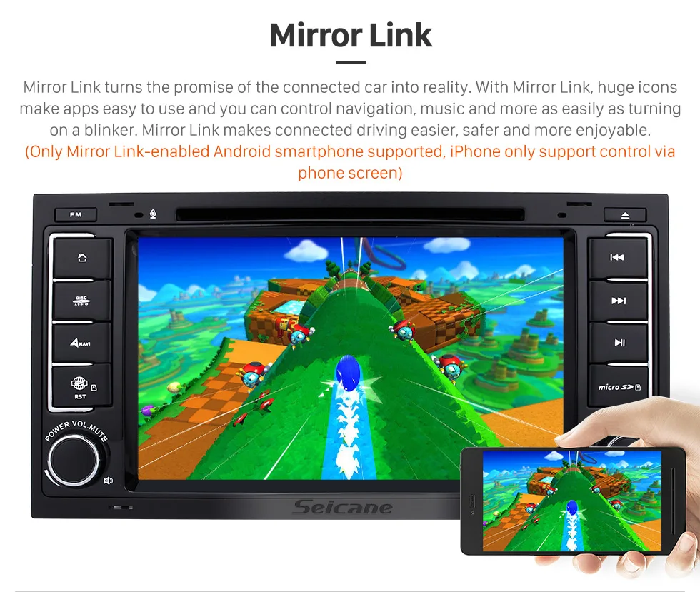 Sale Seicane Android 8.0 7" 2din 4GB RAM 8-core GPS bluetooth  Car DVD Radio for VW Volkswagen T5 Multivan support 1080P 3G WiFi TPMS 10