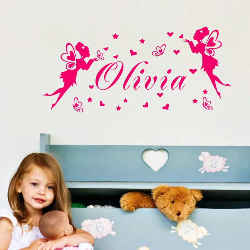 JJRUI-Personalised-Fairies-Butterflies-Any-Name-Vinyl-Wall-Sticker-Art-Decal-Girls-Home-Decor-Wall-Stickers (2)