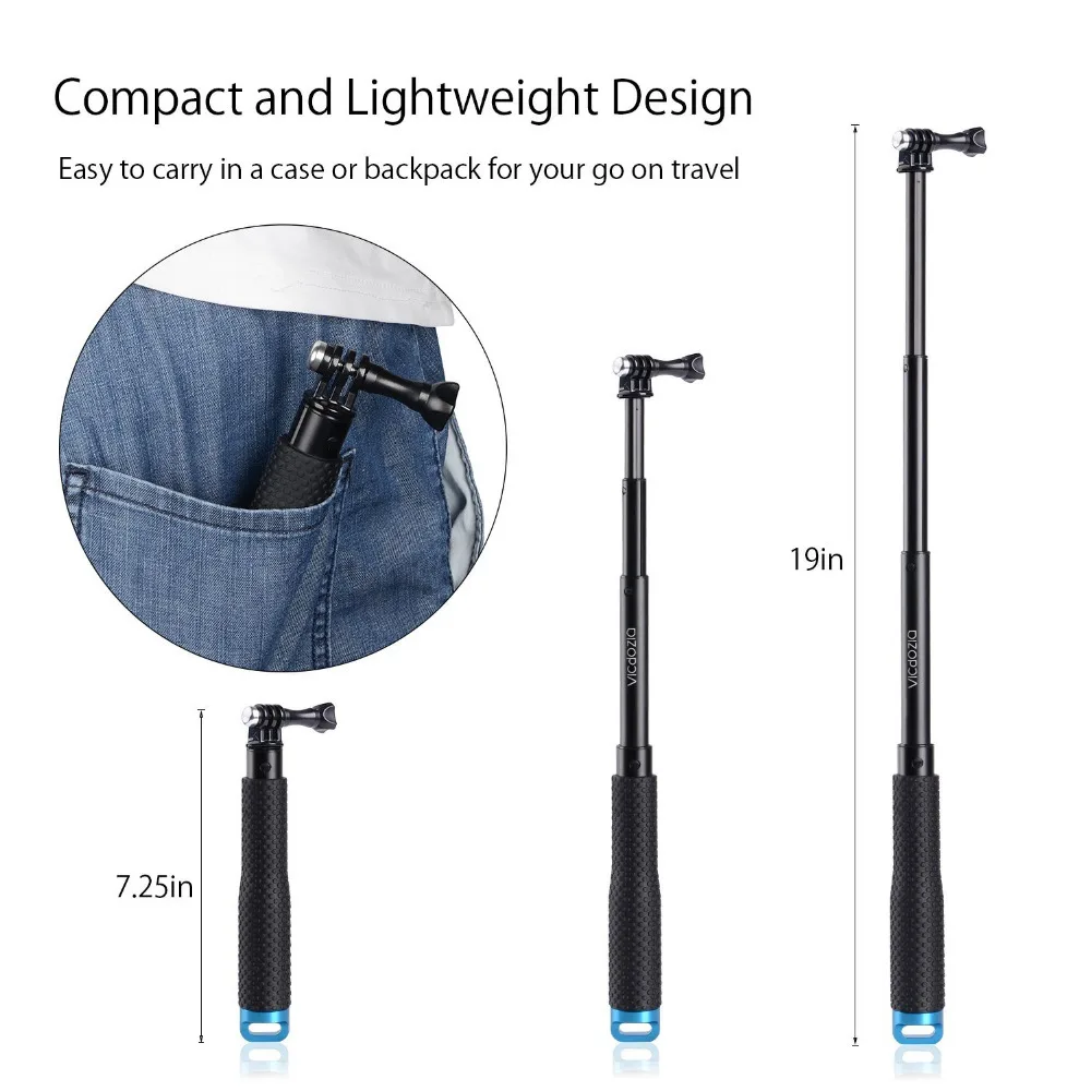 Waterproof Hand Grip Adjustable Selfie Stick Handheld (10)