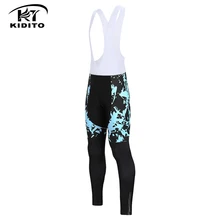 KIDITOKT зимние термофлисовые велосипедные комбинезоны Pro MTB велосипедные брюки мужские гоночные велошорты с 3D гелевой подкладкой