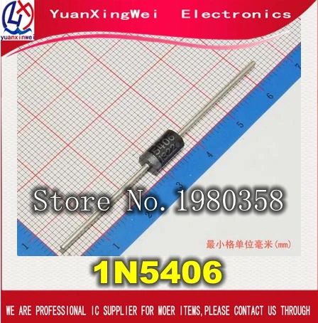 50PCS 1N5406 IN5406 600V 3A Rectifie Diodes NEW