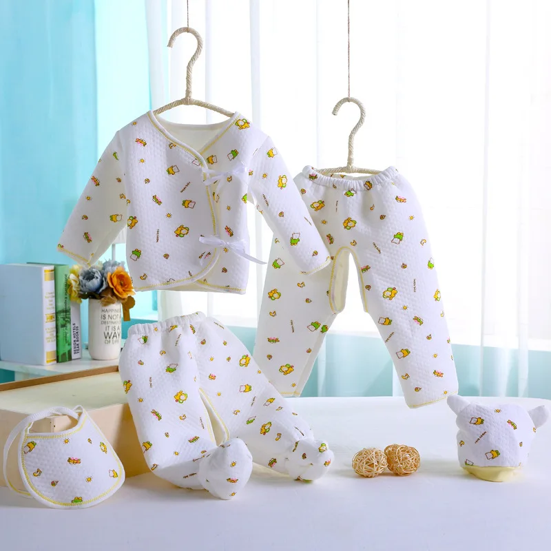 

Manufacturers supply 5PCS / set 0-3 months Newborn baby Cotton underwear Thicken Baby Underwear Warm Spring and autumn winter