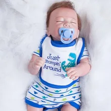 Closed Eyes Sleeping Baby Boy 20 Inch Lifelike Reborn Alive Babies Realistic Toy With Soft Vinyl Limbs Kids Birthday Xmas Gift