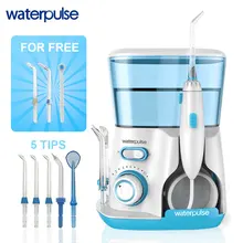 Водный Пульс V300, 8 наконечников, 800 мл, ирригатор для полости рта, зубная нить для ухода за полостью рта