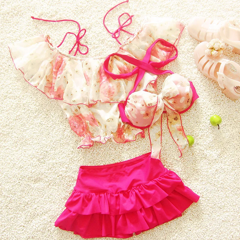 

2019 Sexy Lace Bikini Halter Swimwear Women Bandage Push Up Biquini Summer Swimsuit Beachwear Bathing Suit Three Pieces Biquinis