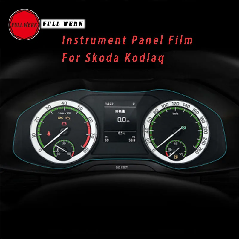

Transparent TPU Car Dashboard Instrument Panel Film for Skoda Kodiaq 17-19 Central Control Panel Protector Accessories