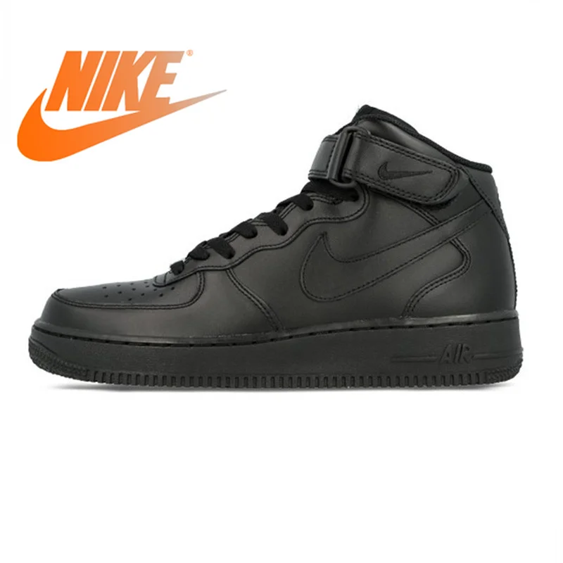 Nike Air Force 1 AF1 оригинальный официальный дышащая Для Мужчин's Скейтбординг обувь спортивные кроссовки Classique High Top дышащий Спортивная