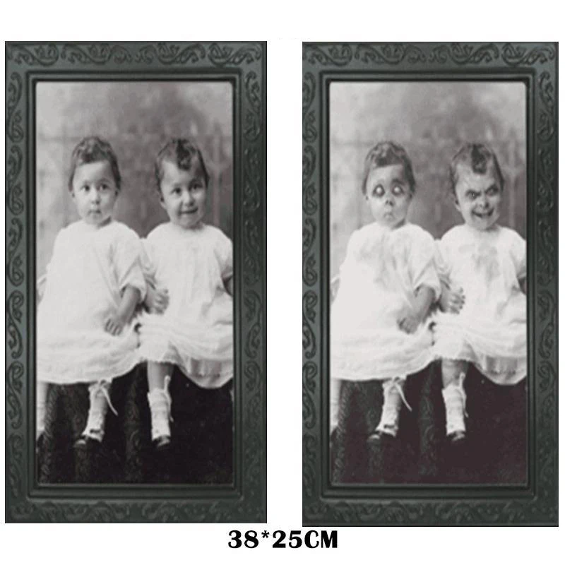 3D Ghost Picture Frame Halloween Decoration Horror Craft Supplies Bachelorette Party Decor Halloween Theme Party Props 2019