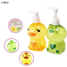 CTREE 250 мл, портативный гель для душа, бутылочки для шампуня, бутылочки для прессования с милыми животными из мультфильма, детское моющее средство, бутылка для мыла, лосьона C574