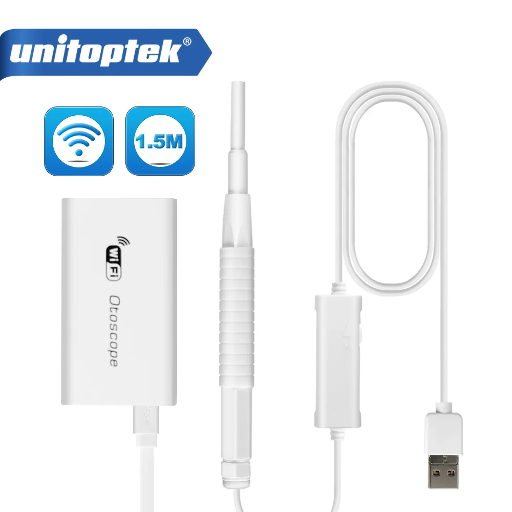 

Mini 720P HD Otoscope WiFi Endoscope Camera 3.9mm Lens diameter Multipurpose Ear Cleaner Borescope Work for Pet Cat Dog F190