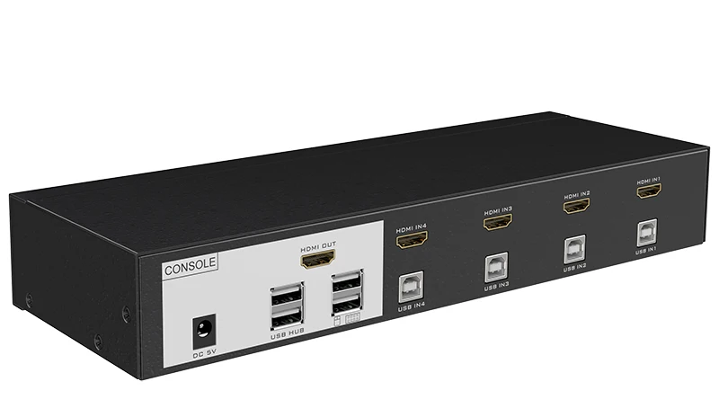 4 порта HDMI авто USB KVM переключатель 4k * 2k клавиатура мышь горячий ключ и кнопка