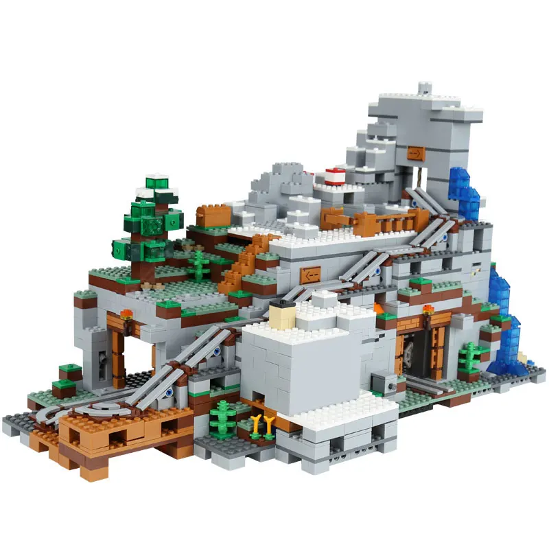 Lepin MINECRAFTED 18032 The Mountain Cave Compatible legoinglys My worlds 21137 stacking block model building kit Blocks Bricks Lepin MINECRAFTED 18032 The Mountain Cave Compatible legoinglys My worlds 21137 stacking block model building kit Blocks Bricks
