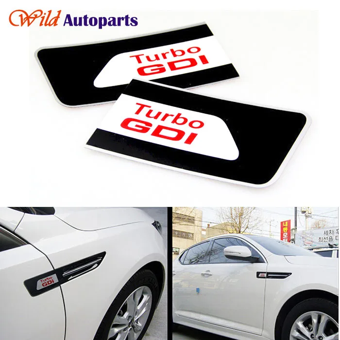 2pcs Acrylic Turbo GDI Style Fender Sticker Emblem...