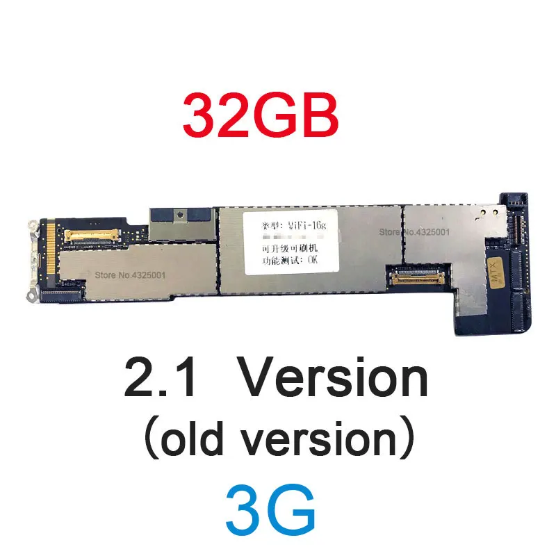 16 GB/32 GB оригинальная материнская плата для ipad 2 разблокированная материнская плата Система IOS установленная логическая плата с чипами для замены - Цвет: 2.1 3G 32GB