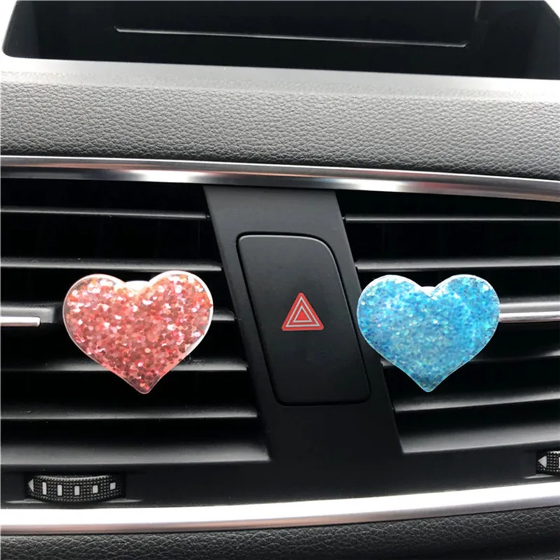 

Lovely Heart Badge Car Air Freshener Clip Diffuser Supplement Peach Perfume Adjusting Car Fresh Air Scent Auto Ornament Styling
