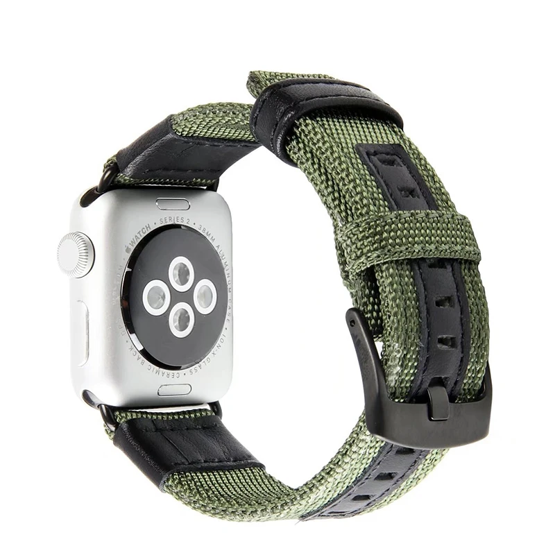 

Sports Nylon Band for 38/40mm 42/44mm Apple Watch iwatch Series 1 2 3 4 Blue Cowboy Jeans Fabric Leather Strap Belt I295.