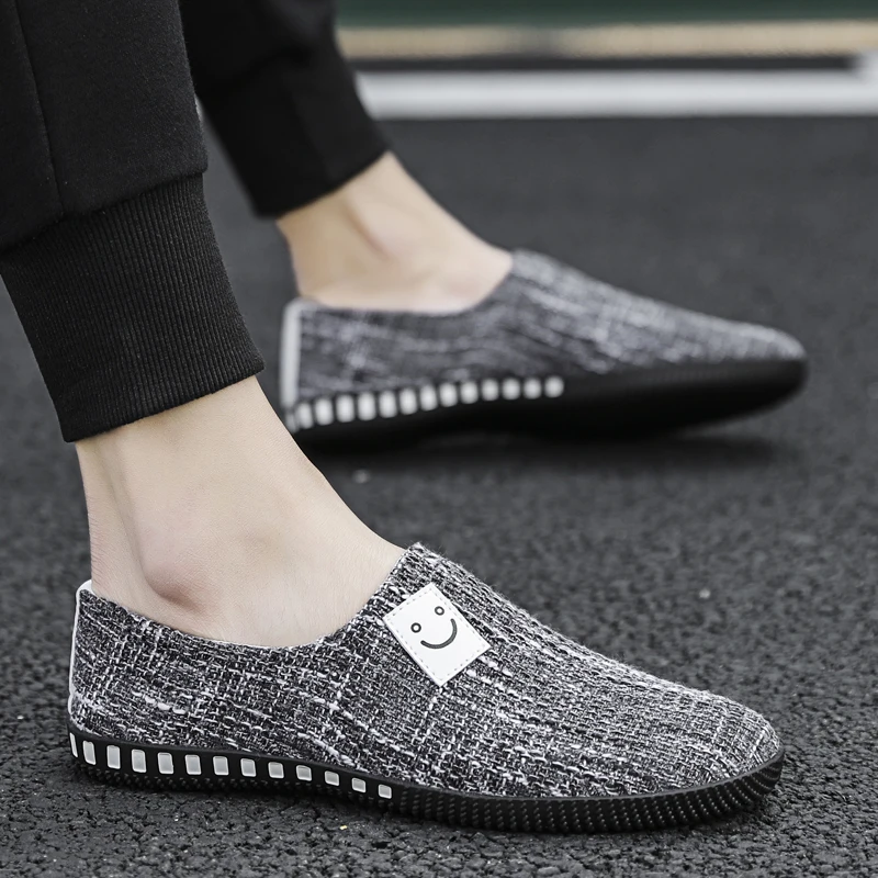 

2019 summer breathable Mens Loafers shoes men Fashion flats Male Slip-On lightweight comfortable linen shoes Casual sneakers new