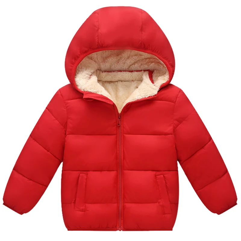 Рождественская одежда для детей 1-6 лет; модная зимняя теплая верхняя одежда для маленьких мальчиков; утепленная флисовая куртка с капюшоном из искусственной кожи; верхняя одежда - Цвет: red