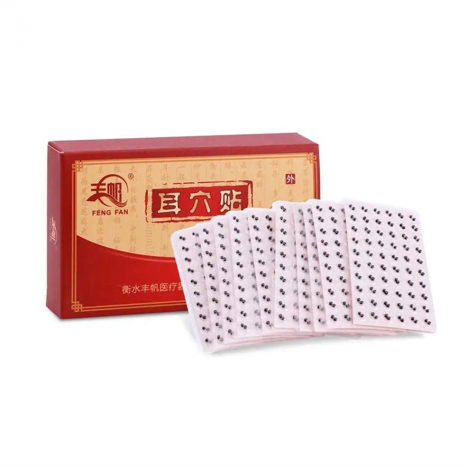 

600pcs Acupuncture Therapy Ear Seeds Sticker Press Massage Bean Ear Sticker Tools