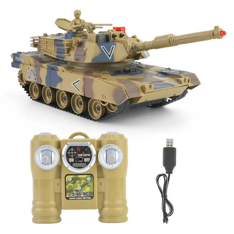 1:24 пластик RC Танк Игрушка пульт дистанционного управления Детская имитация