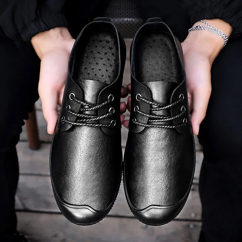 

Men's Soft-soled Lazy Shoes Comfortable Korean Version One-foot Bean Shoes British Men's Leisure Shoes