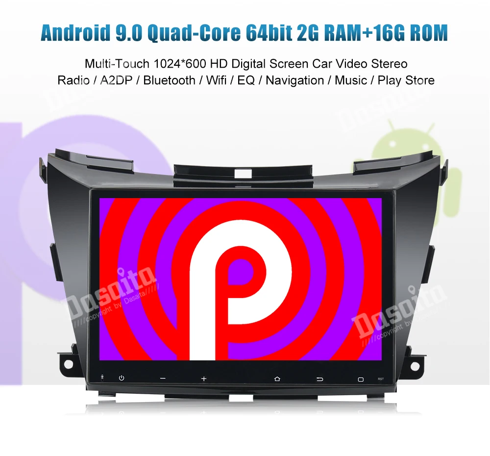 Top Dasaita 10.2" IPS Android 9.0 Car Multimedia Player Touch Screen for Nissan Murano Z52 2015 2016 2017 Autoradio Accessorie 4