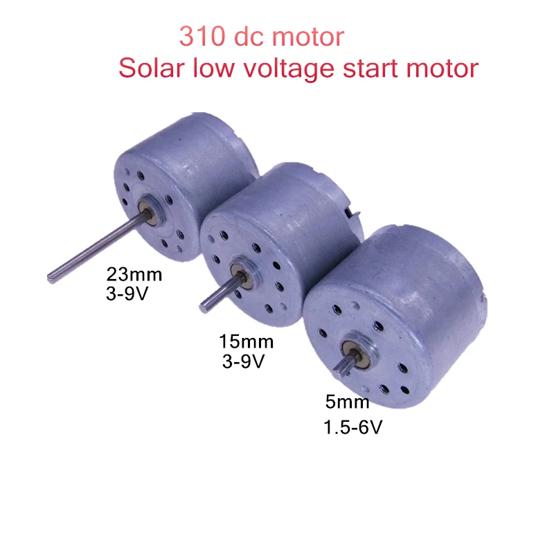 Aliexpress.com : Buy 1PCS 310 dc motor,3 9V solar low voltage start motor DIY,23mm,15mm,5mm ...