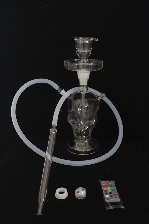 Glawaer Brand Lovely Skull Head Hookah Shisha Glass Healthy Smoking Water Pipe Best Gifts