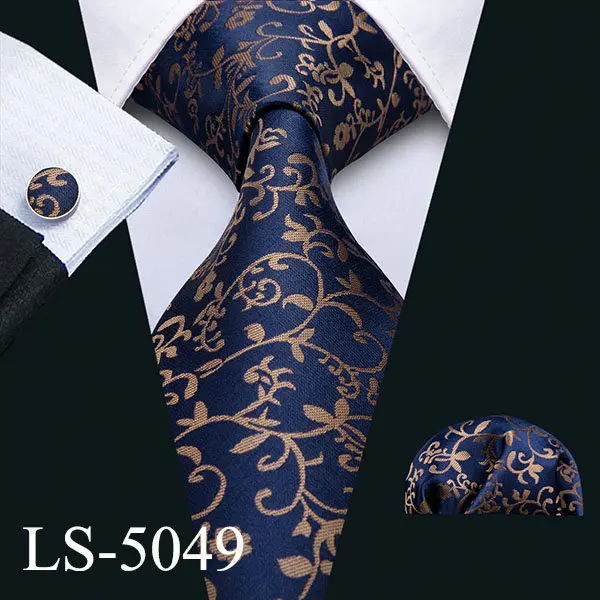 LS-5049 Новинка 8,5 см галстук мужской шелковый галстук 10 цветов Цветочные Галстуки для мужчин свадебные Барри. Ван Бизнес Стиль Прямая поставка галстук LS-10 - Цвет: LS-5049