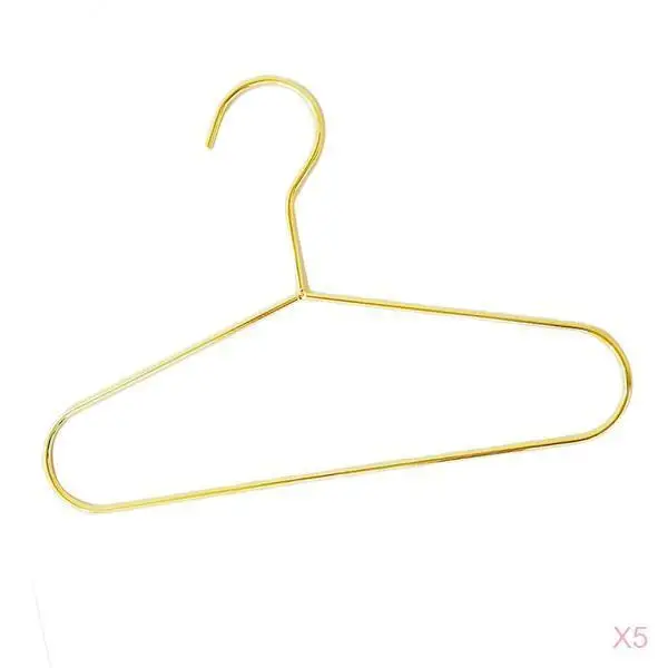 5 Pieces 25cm Gold Strong Metal Wire Hangers Children Clothes Hangers, Kids Hanger, Coat Hangers(5 pcs/Lot)