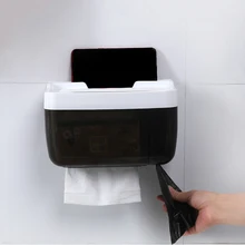 Пластиковая коробка для туалетных салфеток для креативных настенных бумажных полотенец, держатель для бытовой ванной комнаты, водонепроницаемый органайзер, полка