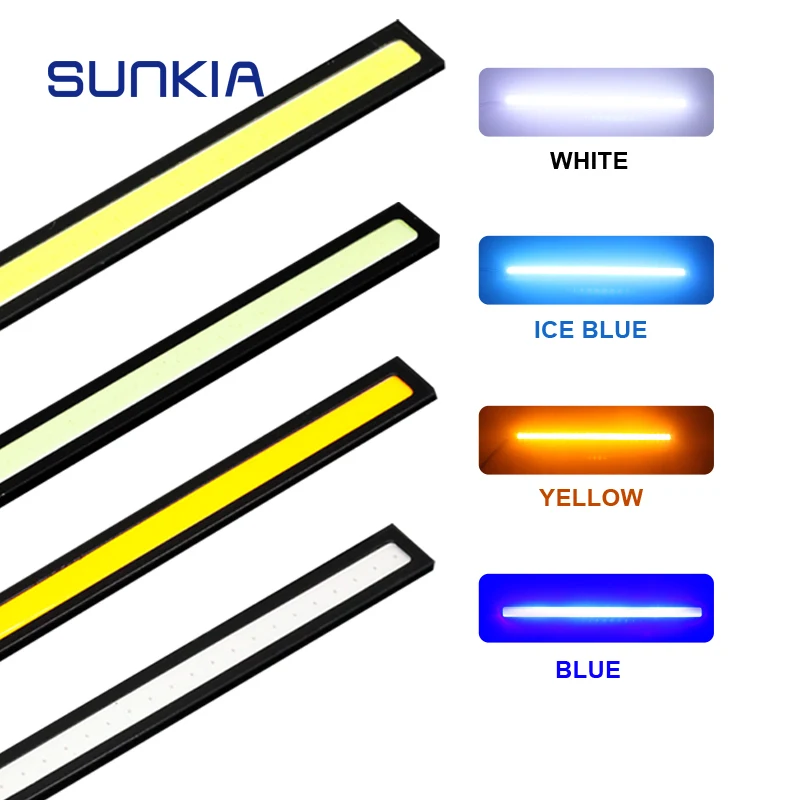 

SUNKIA LED DRL 100% Waterproof Daytime Running Lights For Universal Cars Day Lamps 170MM COB Super Bright Hot Selling