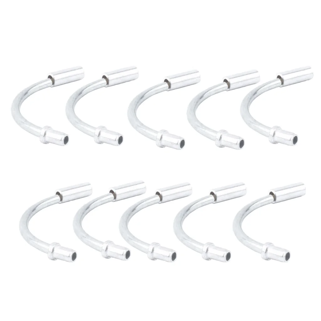 10pcs//pack 90//110 ° Bent V-brake Noodle Cables Guide /& 20pcs Black Boots