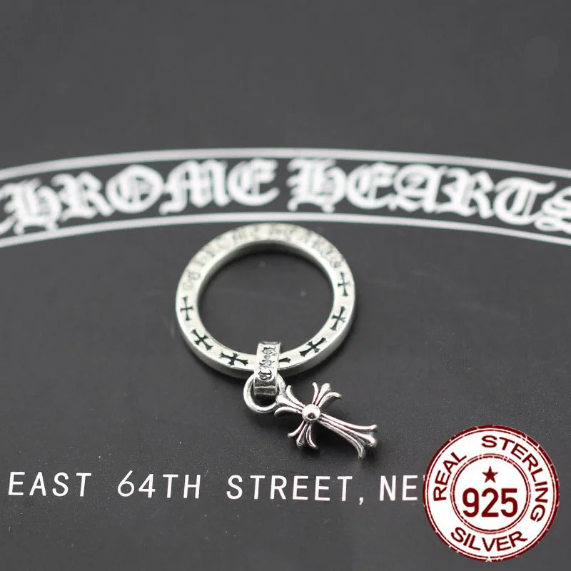

S925 sterling silver men's ring new punk personality retro style cross fashion modeling boutique jewelry send lover's gift
