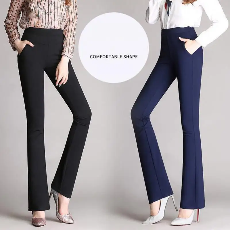 flared work trousers