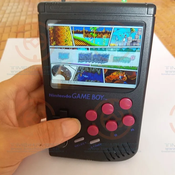 Raspberry Pi gameboy Ручной игровой консоли с LCL Super HD ips ЖК дисплей и Шок Джойстик нужно бронирование и доступны в течение 20 дней