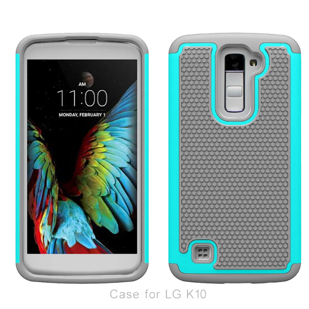 Dual Layer Impact Heavy Duty Rugged Hybrid Hard Case Cover for LG K10 Case Silicone Phone Cases