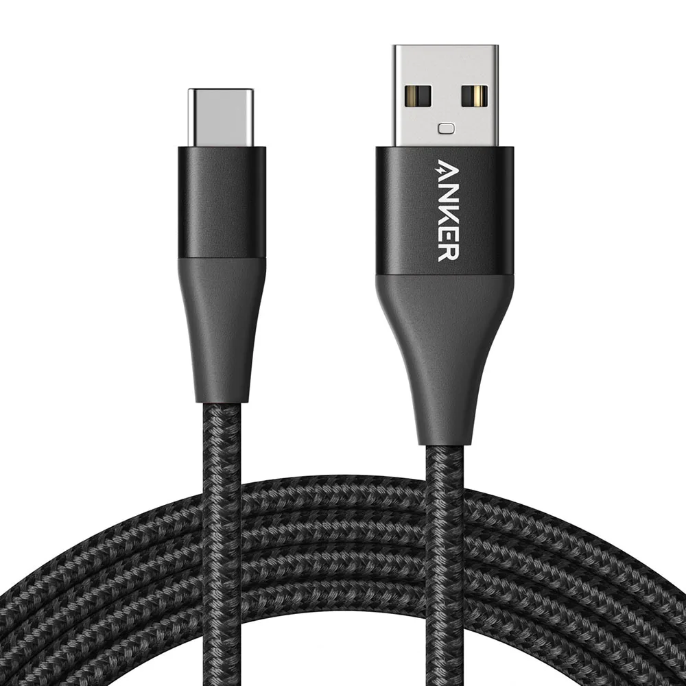 Anker Powerline+ II USB-C USB-A кабель для samsung Galaxy S10/S9/S9+/S8/S8+/Note 8 LG V20/G5/G6 iPad Pro и многое другое - Цвет: black